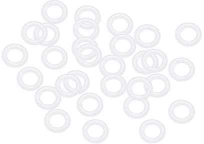 sourcing map Silicone Joints Toriques 7mm OD 4mm ID 1.5mm Largeur VMQ Joint Étanchéité pour Compresseur Valves Tuyau Réparation Blanc Paquet de 30