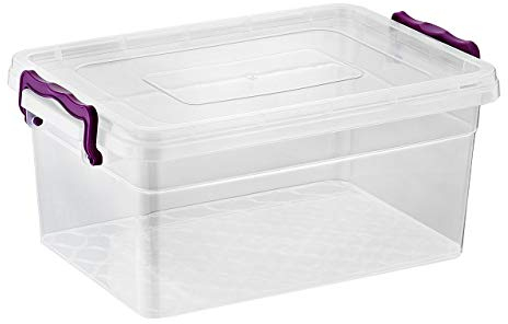 Asude 10L 20L 30L Plastic Storage Box Container Boxes Lid Handles Home Office (30L)