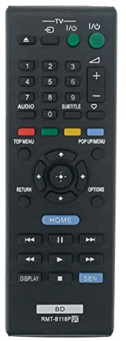 VINABTY Reemplazo de Control Remoto RMT-B118P para Sony BLU-Ray Home Cinema System BDP-BX18 BDP-S185 BDP-S186 BDPS185 BDPBX18 BDPS186