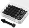 M8 x 60mm 10PCS Vis cylindriques Boulon à tête hexagonale Entièrement Filetée Boulons et écrous en Acier au Carbone 12,9(Noir)