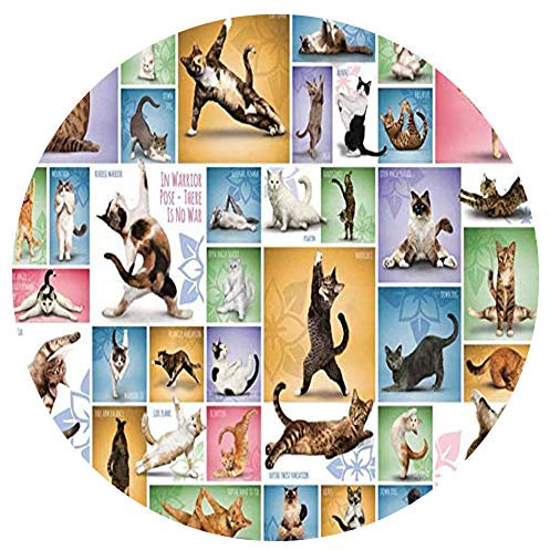 Yingxin34 Yoga Cats 1000-teiliges Puzzle Rundpuzzle
