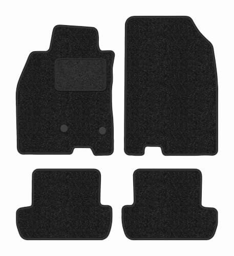 Velours-Fußmatten passend für Renault Megane III 2008-2015, Anthrazit | passend für Schrägheck/Coupé/Grandtour/Kombi; Velours-Teppich (Polypropylen), ca. 6,5 mm