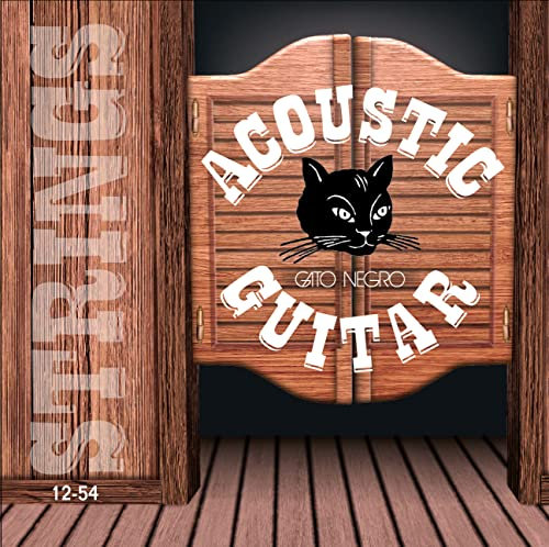 Juego de cuerdas para guitarra acústica Gato Negro Acoustic Guitar 12-54. Fabricado artesanalmente en España desde 1868.