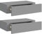 vidaXL Wand Schubladenregal Wandschublade Schweberegal Hängeregal Wandschrank Wandboard Wandregal mit Schublade Grau 40x23,5x10cm MDF