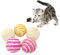 Andiker Sisal Ball Katze 5er Pack, 4,5 cm sortierte farbige Sisalbälle für Katzen zum Kratzen, Klopfen, Beißen oder Jagen, interaktives Katzenspielzeug für drinnen Katzen zufällige Farbe (sisal Ball)