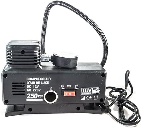openspaceshop COMPRESSORE Mini per CANOTTI SALVAGENTI GONFIABILI Auto con Spina 220V E 12V