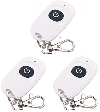 DieseRC 3pcs telecomando 433Mhz Telecomando Wireless Trasmettitore Portachiavi 1527 Codice di apprendimento 1 Pulsante, per l'uso con ricevitore DieseRC