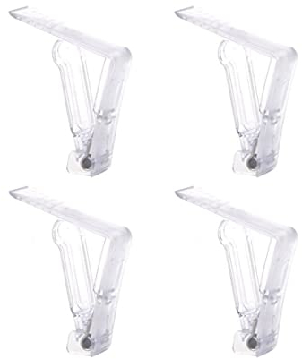 4 Pièces Pinces à Nappe en Plastique Transparent pour Table d'Extérieur - Pinces Réglables à Ressort pour Nappe de Jardin Pique-Nique Fête