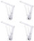 4 Pièces Pinces à Nappe en Plastique Transparent pour Table d'Extérieur - Pinces Réglables à Ressort pour Nappe de Jardin Pique-Nique Fête