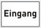 Schild Eingang 20cm x 30cm hergestellt aus robustem PVC stoß und kratzfest Eingangsschild in Weiß/Schwarz Hinweisschild Eingang mit UV-Schutz inkl. selbstklebender Rückseite