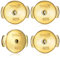 SKAIJEWEL Ohrstecker Verschluss Flach Gold 925 Silber Nickelfrei Hypoallergen Ohrringverschlüsse Rund Ohrring Stecker Antiallergisch fur Damen 2 Parr (FDN-G)