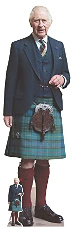 Star Cutouts SC4212 King Charles Kilt - King Charles Coronation Decoration - Professional Print Quality With Free Mini King Charles Coronation Cutout