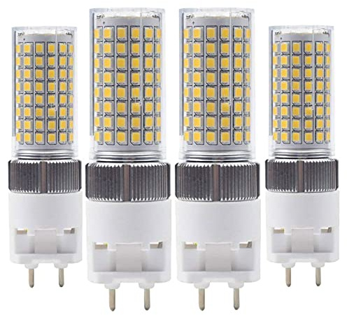 Edearkar 16W G12 LED Light Bulb 4-Pack Warm Light 3000K (160W G12 Halogen Replacement Lights) Metal Handle Lamp 2 Pin Base LED Decorative Bulb, AC100-277V for Garage Industry Factory Hospital