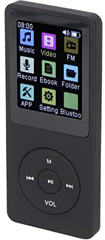 Lettore MP3, Riproduzione Video Foto Display a Colori da 1,8 Pollici Altoparlante Multifunzione HD Lettore Musicale Tascabile HiFi Stabile con Registratore per Viaggi
