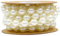 PTNKUIIY Perlengirlande 10mm 2m Perlenkette Perlengirlande KüNstliche Perlen Band Perlenschnur Deko Christbaumkette Perlenschnur für DIY Handwerk Haarschmuck Tischdeko Hochzeits Partydeko -Beige