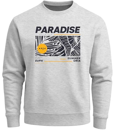 Neverless® Sweatshirt Herren Paradise Unlimited Sommer Rundhals-Pullover Fashion Streetwear