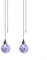 2 Pack Clear Crystal Pull Chain Extension Fan Pull Chains Crystal Ceiling Fan Pulls Fan Switch Extension With Connector For Ceiling Light Fan Chain(Purple)