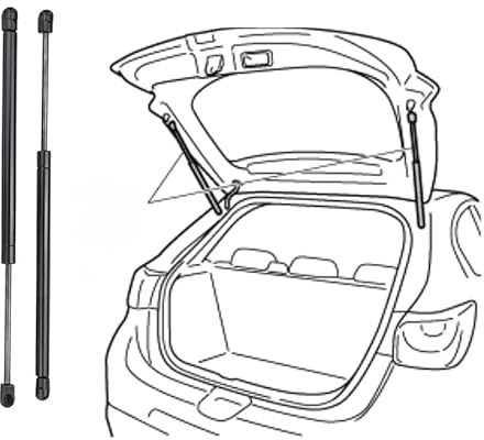 BAUFAS 2 Stück Kofferraum Stoßdämpfer Gasfeder, Für Opel Meriva B MPV (S10) 2010-2017(OEM:871024239)-48.3cm Gasfeder-Stützstange, Heckklappendämpfer Hubstützen Ersatzteil