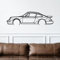 Carrera 964, Metall Wandbild, Wanddeko, Auto Silhouette, Metal Car Wall Art (100 cm (39))