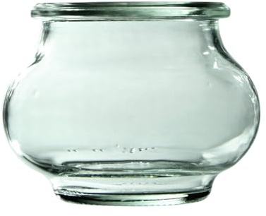 Weck Deco 220 ml 12-teiliges Glas zum Einmachen von Konfitüren, Säften, luftdichtes Aufbewahren von trockenen Zutaten