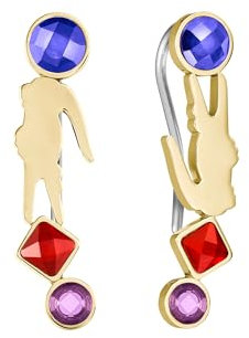 Lacoste Ohrstecker, Gliederarmband oder Gliederhalskette für Damen Kollektion DEVA aus Geldgoldfarb, Earrings