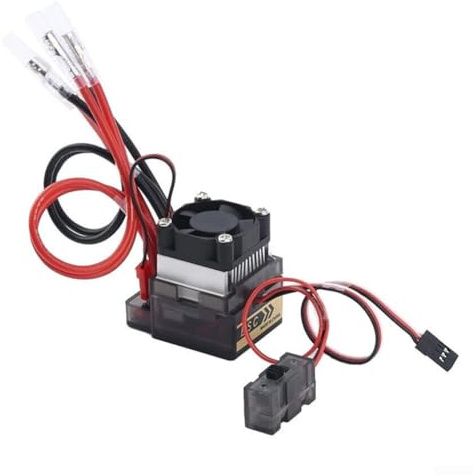 ESC Brossé 320 A, contrôleur de vitesse ESC à deux voies avec ventilateur pour modèles de voitures télécommandées, système de refroidissement amélioré