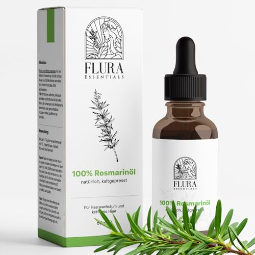 Reines Rosmarinöl für Haarwachstum 60ml - Rosmarinöl Haarwachstum Booster - Natürliche Kopfhautpflege, Haarverdickung & Glanz, Effektives Ätherisches Öl