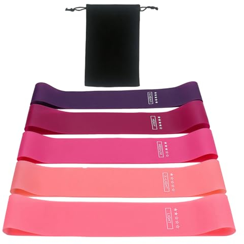 5 Stück Unisex Hüftkreise Widerstandsband Gürtel Workout Übung Beine Oberschenkel Gesäß, Kniebeugen Sport Gym Ausrüstung Widerstandsband