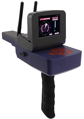 aqxreight Metalldetektor, 30 M Tiefe, Unterirdische Scannerausrüstung mit Display, Gold-Silber-Kupfer-Erkennung für Geocache-Enthusiasten (EU-Stecker 100-240V)