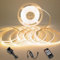 MOJIAZH COB LED Streifen 4000K Naturweiß, 24V 10M Dimmbares, IP20 Indirekte Deckenbeleuchtung, mit RF Fernbedienung, GS Netzteil, CRI90+ Klebe LED Streifen, TV Hintergrundbeleuchtung DIY Dekoration.