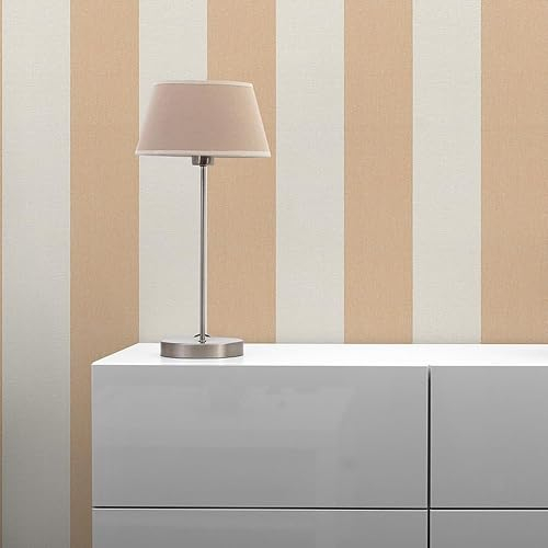 Lio M1-No.11265 Papier peint intissé Rayures et vagues Orange/crème Tadessi 10,05 m x 0,53 m