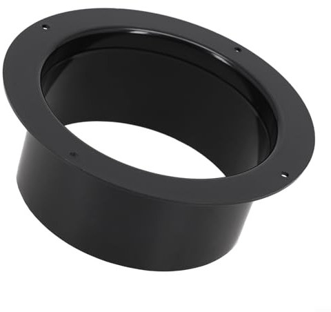 Connecteur de conduit noir à bride murale pour tuyau d'échappement de climatiseur - Connecteur à bride droite en ABS pour chauffage et ventilation (125 mm)