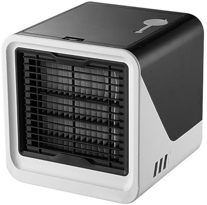 ANCLLO Mini Refroidisseur d'air, Ventilateur de climatiseur Portable par évaporation avec 3 Vitesses 7 Couleurs, humidificateur USB 3 en 1,