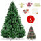 SINCHEREU Künstlicher Weihnachtsbaum 180CM,1250 Äste Einfache Montage, 45CM Eisenständer Inklusive 6 Verschiedene Dekorationen