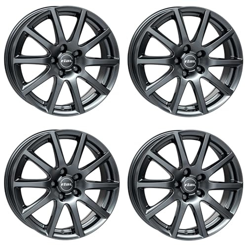 4x Rial Felgen Alufelgen Milano 7.5Jx18 ET45 5x108 titanium kompatibel mit DS 7