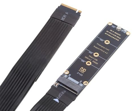 NFHK NGFF M-Key NVME Male to Female Extension PCI Express Cable 30cm PCI-E 4.0 for Mainboard SSD 2230/2242/2260/2280