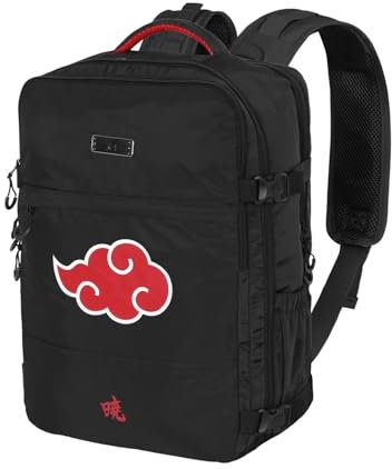 Naruto Clouds-Mercury Rucksack Handgepäck Flugzeug 40x20x25cm, Schwarz, Kapazität 20 L