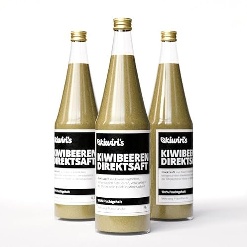 Kiwiri Jugo directo de kiwi, 100% de fruta, zumo de fruta de kiwi alemanes (3 x 0,7 litros)