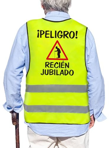 COLOFALLA Gilet Pensione Gilet Pensionato Cantiere Scritta Spagnolo Regalo Pensione Uomo Donna Festa Pensione Gadget Pensionamento Divertenti