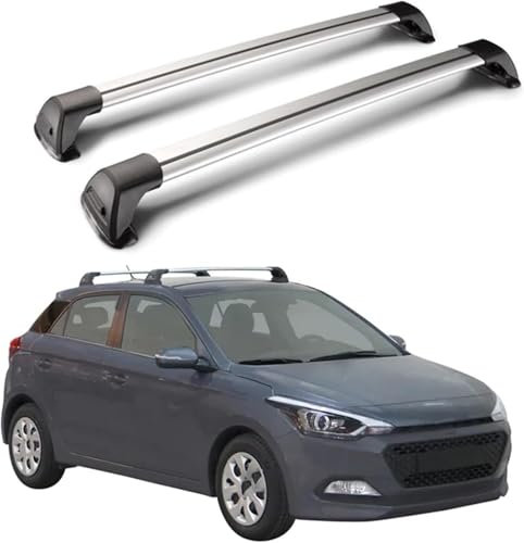 MadongJ 2 Stück Auto Dachgepäckträger für Hyundai I20 5 Door Hatch 2015-2023, Aluminium Dachträger Dachreling Querstangen Gepäckträger Camping Autozubehör