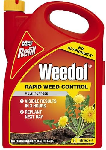 Weedol Rapid Weed Control | 5 Litre Refill | Ready to Use or Refill for Sprayer