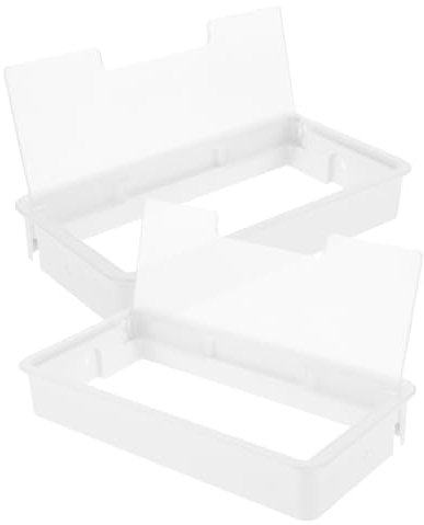 Mipcase Lot De 2 Cache-Câbles Rectangulaires En Plastique Blanc