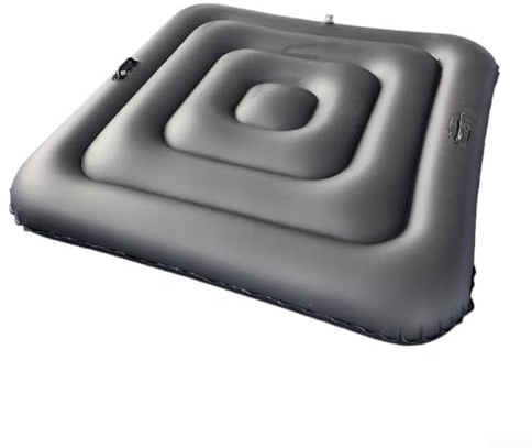 Hasaller Aufblasbare Poolabdeckungen, 135 cm, quadratisch, Wärmedämmung, Whirlpool-Abdeckung, PVC, energiesparende Badepool-Abdeckungen für Pools, Wärmespeicherung und Wetterschutz (Schwarz A)