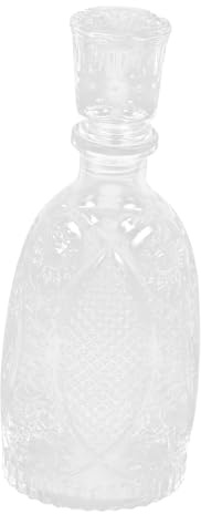 Ipetboom Thickened Flat Fish Shape Glass Liquor Bottle Smooth Edge Empty Whiskey Decanter for Wine Storage at Home Bars Restaurants