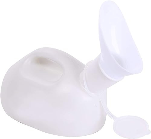 Neutral Urinal, 2000mL Thick Plastic Toilet Bowl Bottle with lid, Travel Urine Collection Container