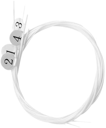 LRXIYODE 4 Stück Nylon Ukulelen Saiten Reißfest Langlebig Klarer Klang Ersatzsaiten für Ukulele Geeignet für Anfänger und Musiker