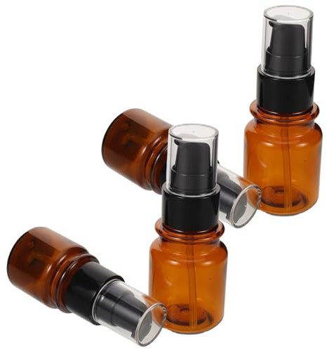 COLLBATH 4stücke Kosmetikflaschen Wiederverwendbar Pumpflaschen für Öl Creme Hautpflege Haarpflege Reisebehälter mit Uv-schutz und Dichtverschluss für Proben und Handtasche
