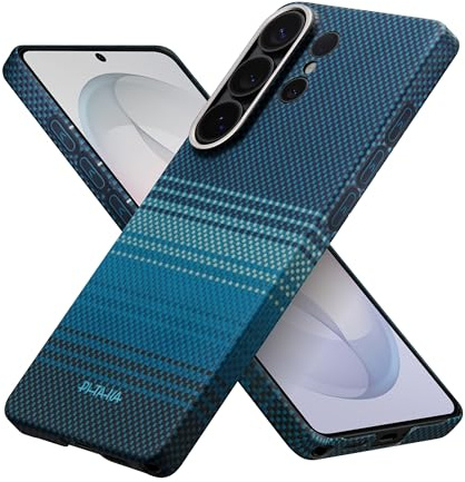 pitaka Ultradünne Hülle für Galaxy S26 Ultra aus Aramidfaser Mondaufgang | Aramidfaser Hülle für Samsung Galaxy S26 Ultra mit Aaron Button Slim Magsafe-kompatibel Handyhülle mit Kameraschutz