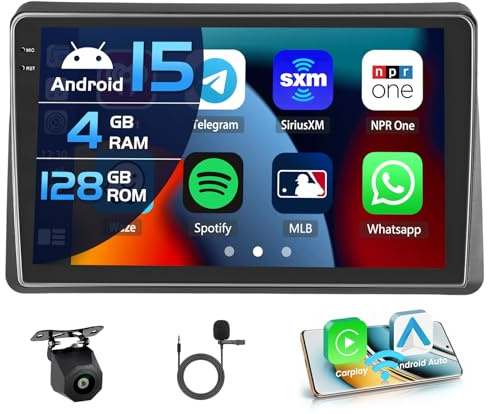 Inefala 4+128G 10'' Android 15 Autoradio pour Renault Master 2019-2022 | Radio avec sans Fil Carplay et Android Auto Lien Miroir Radio FM/RDS GPS WIFI Bluetooth SWC Caméra de Recul