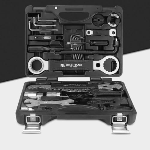 Lagomloot 18-Piece Mountain Bike Repair Tool Kit, Multi-Function Bike Maintenance Set with Chain Cutter and Wrenches, Professional Cycling Toolbox for Home and Trail Use